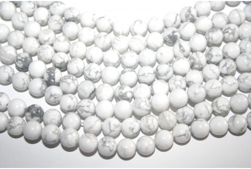 Howlite Beads Round 8mm - 44pcs - perlinebijoux.com -