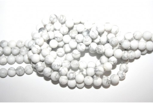 Howlite Beads Round 6mm - 60pcs - perlinebijoux.com-