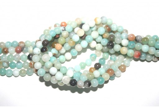 Mix Color Amazonite Plain Rounds 6mm - 62pcs - perlinebijoux.com-