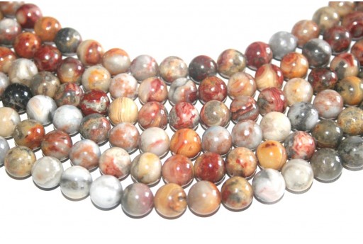 Crazy Agate Plain Rounds 10mm - 36pcs - perlinebijoux.com-