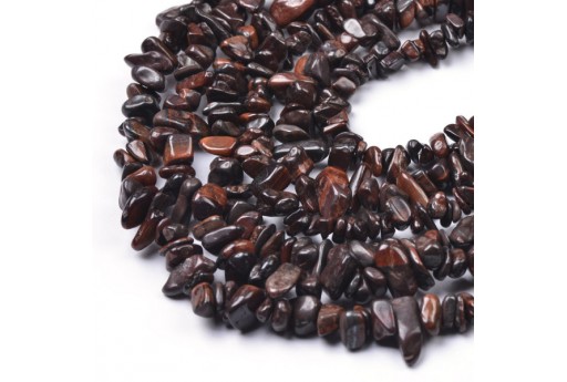 Pietre Dure Occhio di Tigre Rosso Chips 5x8mm - 220pz-perlinebijoux.com-