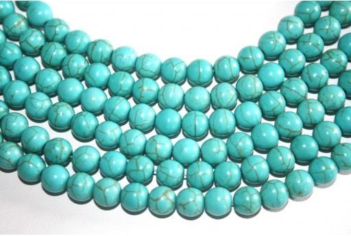 Green Magnesite Round Gemstones 8mm - 48pcs-perlinebijoux.com