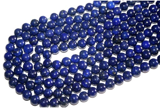 Pietre Dure Lapis Lazuli Tondo 10mm - 38pz-perlinebijoux.com-