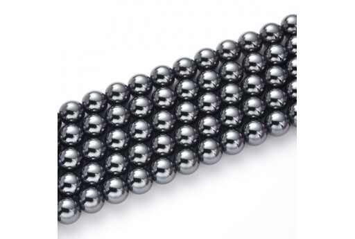 Hematite Round Gemstones 12mm - 34pcs-perlinebijoux.com-