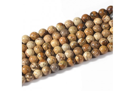 Picture Jasper Round Gemstones 4mm - 80pcs-perlinebijoux.com-