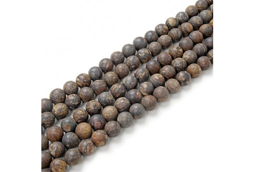 Pietre Dure Bronzite Opaco Tondo 4mm - 86pz-perlinebijoux.com-