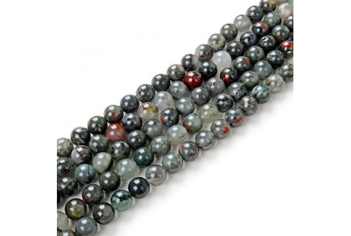 African Bloodstone Round Gemstones 4mm - 90pcs-perlinebijoux.com-