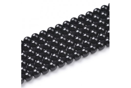 Black Onyx Round Gemstones 4mm - 90pcs-perlinebijoux.com-