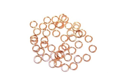 Anellini Aperti Ottone Oro Rosa 5x0,8mm - 30pz-perlinebijoux.com-