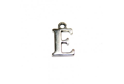 Charms Alfabeto Metallo Zama Lettera E 12mm - 2pz-perlinebijoux.com-