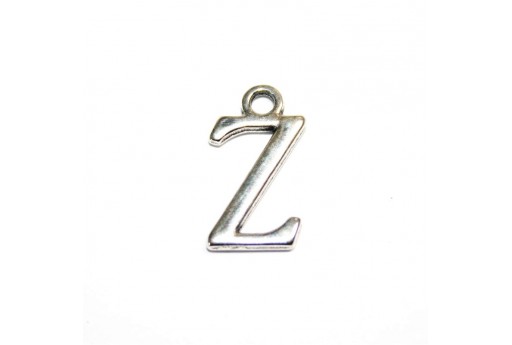 Antique Silver Plated Alphabet Charms Letter Z 12mm - 2pcs-perlinebijoux.com-