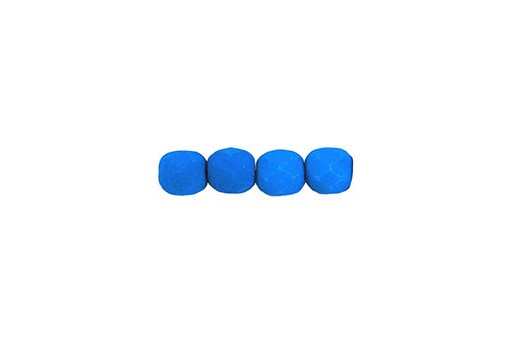 Fire Polished Round Beads Neon Blue 6mm - 30pcs-perlinebijoux-