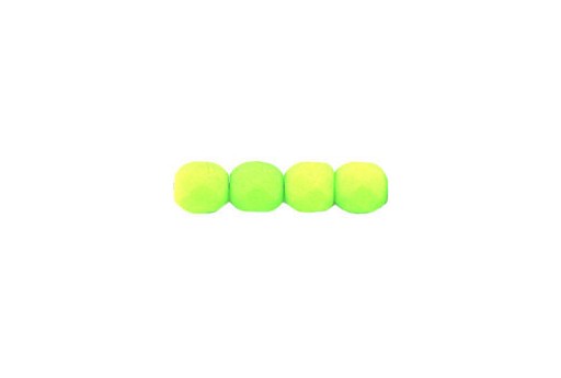 Fire Polished Round Beads Neon Light Green 6mm - 30pcs-perlinebijoux-