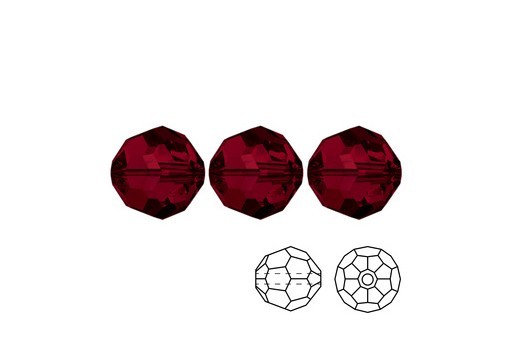 Round 5000 Swarovski Siam AB 4mm - 10pz-perlinebijoux.com-