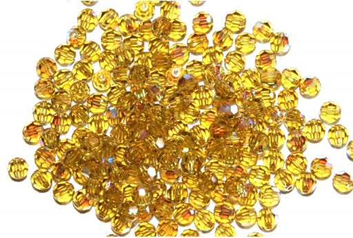 Round 5000 Swarovski Lime AB 4mm - 10pz-perlinebijoux.com-