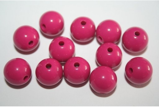 Perline Acrilico Magenta Sfera 12mm - 30pz