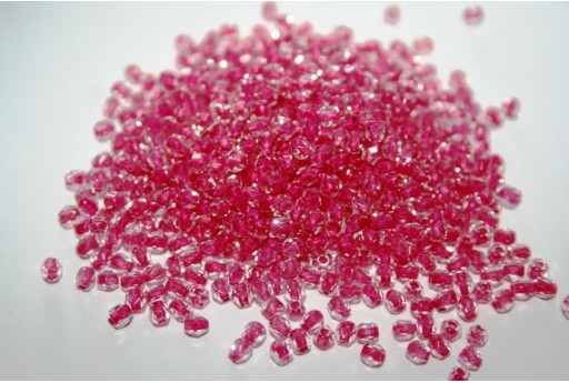 Perline Mezzi Cristalli Burgundy Lined-Crystal 3mm - 60pz